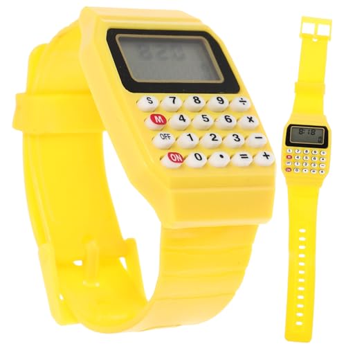 HEMOTON 2St kinderuhren Armbanduhr Kinder Uhr für Kinder Yellow Digitaluhr Kinder schauen zu taschenrechner Herrenuhren Rechenuhr für Kinder Berechnung Uhr männlich Anschauen Fall Mann von HEMOTON