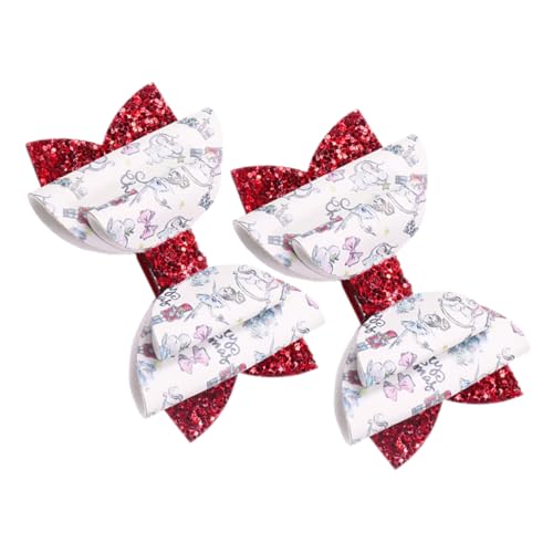 HEMOTON 2st Haarspangen Für Mädchen Haarklammern Für Mädchen Beugt Sich Für Haare Haarspange Mit Schleife Rot Schleifen Für Mädchen Haarschleifen Haarspangen Frauen Klein Metall von HEMOTON