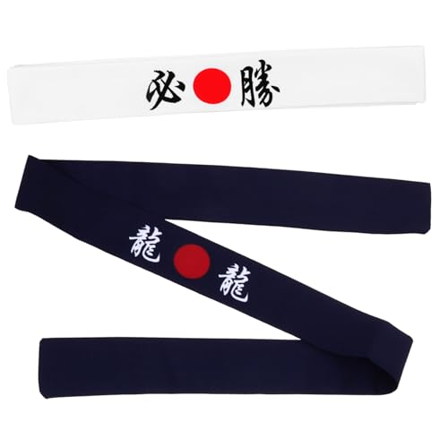 HEMOTON 2st Jubelndes Kopftuch Koch-bandana Zum Anbinden Laufendes Stirnband Bandana Im Japanischen Stil Sport-stirnbänder Hachimaki Haarband Eine Armatur Stoff Fitness Kochutensilien Yoga von HEMOTON