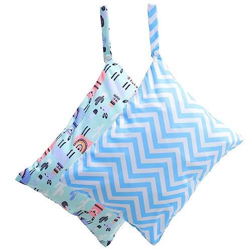 HEMOTON 2st Nasse Trockentasche Windeltasche Wasserdichter Reißverschluss Windeln Für Neugeborene Reise-wäschesack Taschen-Organizer-Beutel Yoga Aufbewahrungstaschen Polyester Baby von HEMOTON