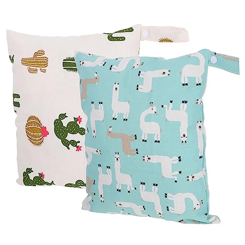 HEMOTON 2 Nasstaschen für Stoffwindeln Wiederverwendbare Windeln Nass- und Trockentaschen Zufälliger Stil für Die Bedürfnisse des Babys von HEMOTON