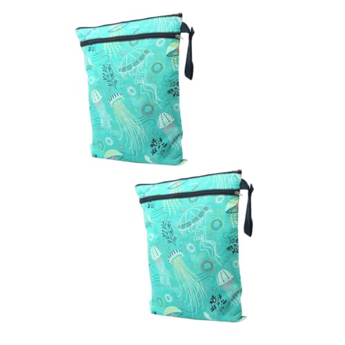 HEMOTON 2St wiederverwendbar nass trocken windelbeutel Diaper Bag wasserdichte Nasstasche wasserdichte Aufbewahrungstasche windeltasche Wickeltasche Nass und trocken nasse Windel von HEMOTON