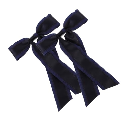 HEMOTON 2stücke Dunkelblaue Schleifenspangen Für Mädchen Haarschmuck Mit Schleife Haarspangen Mit Schleife Für Frauen Und Teenager von HEMOTON