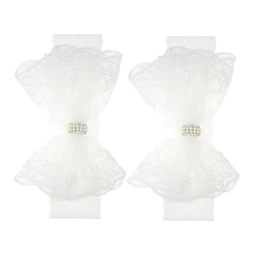 HEMOTON 2stücke Stirnbänder Mädchen Spitze Schleife Stirnband Für Neugeborene Knoten Kopfbedeckung Exquisit Stilvoll Für Partys von HEMOTON