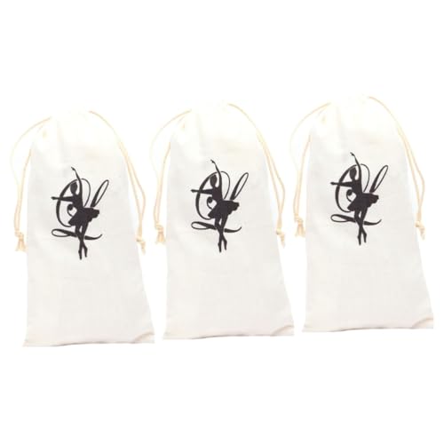 HEMOTON 3 Stück Aufbewahrungstasche Für Tanzschuhe Ballett Halter Mädchen Tanztasche Taschen Für Outdoor-Schuhe Mehrzweck-schuhbeutel Spitzenschuhe Mit Kordelzug Segeltuch von HEMOTON