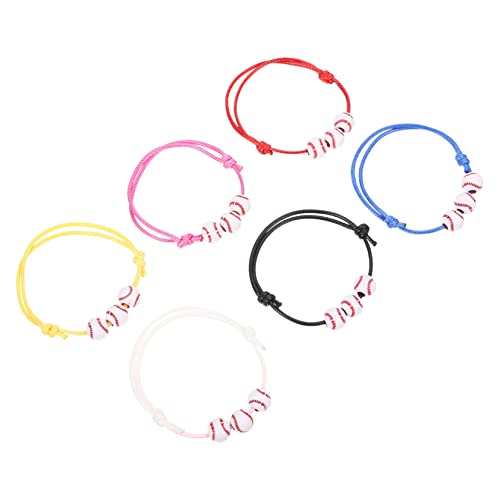 HEMOTON 30stücke Geflochtene Baseball-armbänder Hand-schmuck Baseball- Dekorative Armbänder Für Damen Herren Jungen Armband- von HEMOTON