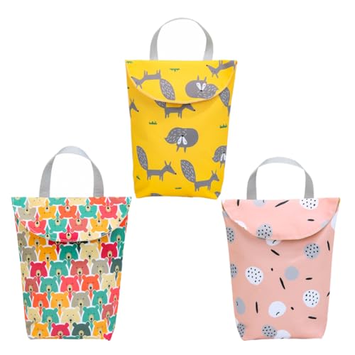 HEMOTON 3st Aufbewahrungstasche Reise-Organizer-Taschen Tragbare Taschen Windel Für Neugeborene Organizer Zur Aufbewahrung Von Windeln Beutel Wasserdicht Oxford-Stoff Baby Handtasche von HEMOTON