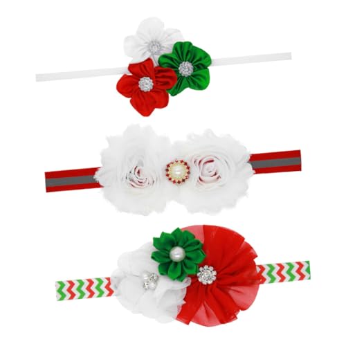 HEMOTON 3stücke Stirnband Für Mädchen Süßer Haar-schmuck Für Neugeborene Kopfschmuck in Leuchtenden Farben Entzückendes Design Für Weihnachts Und Fest-anlässe Als Foto-requisite von HEMOTON