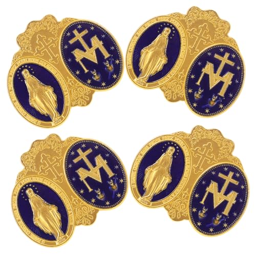 HEMOTON 4 Stück Emaille Gedenkanstecker Heimdekoration Büro Basteln Anstecker Ornament Schreibtisch Klappornamente Heimbüro Dekoration Retro Dekor Bürodekoration Plakette von HEMOTON