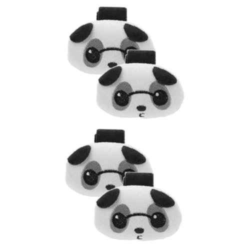 HEMOTON 4 Stück Panda Papa Kreis Junge Babypuppe Huggers Slap-Armband Kuscheltier Anhänger kinder haarschmuck Schlagarmbänder für Kinder Slap-Armband-Spielzeug eine Brille Haarseil von HEMOTON