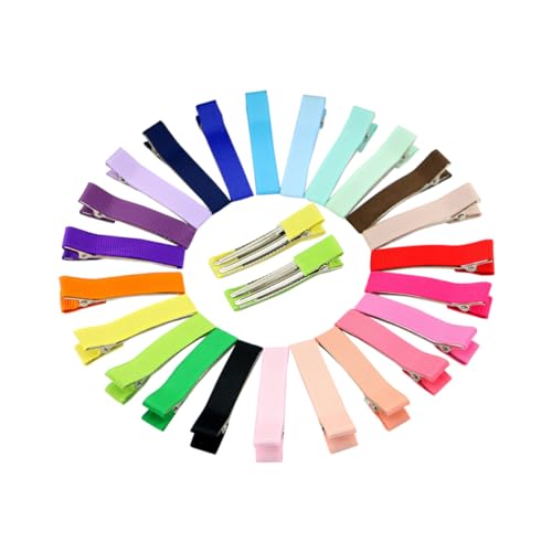 HEMOTON 40 Stück Teiliges Haarklammern Bunte Boutique Haarspangen mit Ripsband Doppelte Metallklemmen für Mädchen und Junge Mädchen Haarschmuck Accessoires für Vielseitige Frisuren von HEMOTON