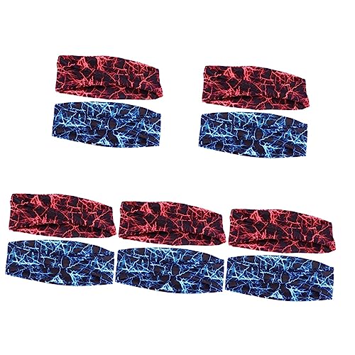 HEMOTON 5 Sätze Fitness Antiperspirantgürtel Trainieren Dochtwirkung Elastische Haarbänder Sport Haarband Mit Clips Bands Schweißband Für Frauen Trainings-haarband Polyester 2 Stücke * 5 von HEMOTON