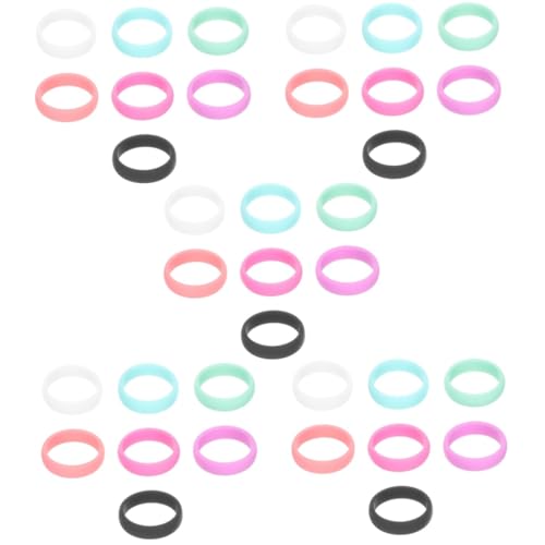 HEMOTON 5 Sätze Teiliges Bequemer Silikonringe Für Frauen Ergonomisches Design Farbenfrohe Sportringe Für Fitness Und Schützt Die Finger Und Sorgt Für Tragekomfort 7 Stücke * 5 von HEMOTON