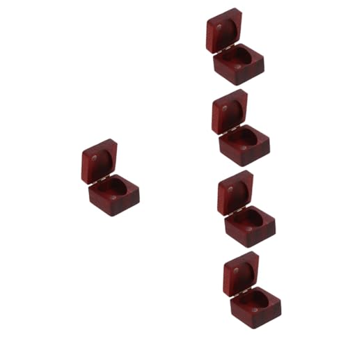 HEMOTON 5 Stück Holz Gitarren Plektrum Aufbewahrungsbox aus Palisander Kompakt Sicherer Organizer für Akustik und Gitarren Tragbar für Musiker und Musikliebhaber als von HEMOTON
