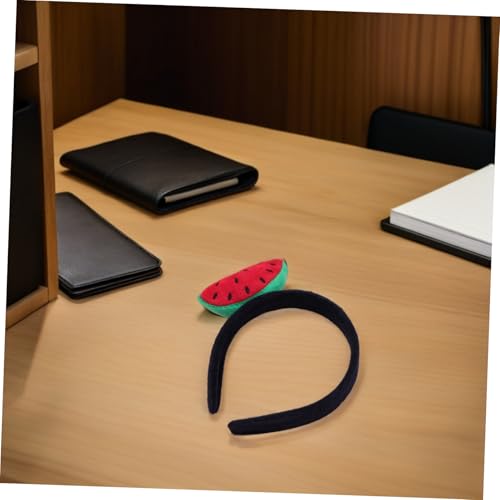 HEMOTON 5 Stück Niedliche Wassermelonen Stirnbänder aus Weichem Plüsch Lustiges Rutschfestes Haarband für Damen Kreativer Sommercopfschmuck für Partys und Alltag von HEMOTON