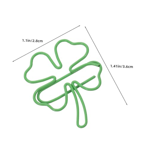 HEMOTON 50stücke Büroklammern in Vierblättriger Kleeblattform Metall-klammern Als Dekoratives Lesezeichen Für Bücher Büro Und Schule Praktische Büroklammer Dokumente Und Notizen von HEMOTON