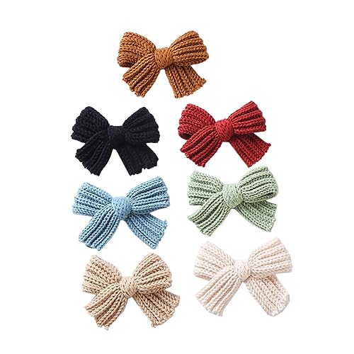 HEMOTON 7stücke Haarschleifenclip Mit Schleifenspange Für Junge Mädchen Haarschleife in Bowknot-design Haar Accessoires Für Mädchen von HEMOTON
