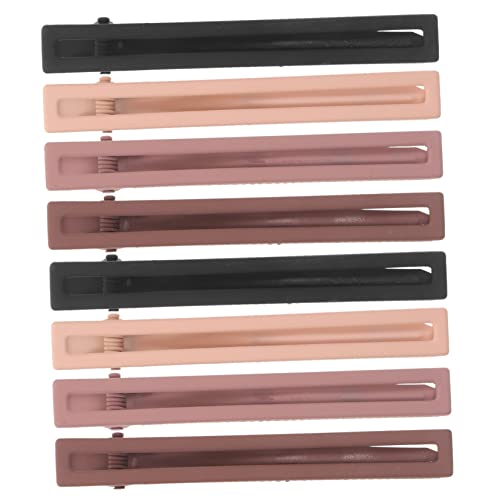 HEMOTON 8 Stück Teiliges Farbiger Entenschnabel Haarspangen Metall Leichte Hohlgearbeitete Haarclips für Damen und Mädchen Rutschfeste Styling Klammern für Alltag Party und Cosplay von HEMOTON
