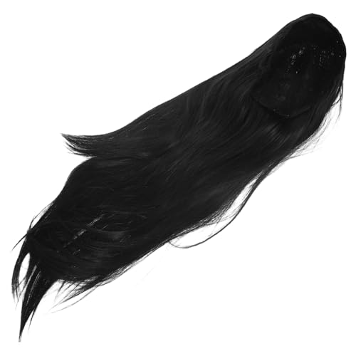 HEMOTON Herren Lange Perücke Cosplay Qing Stil Haarteil Glatt Realistische Befestigung Für Bühnenauftritte Kostümpartys von HEMOTON