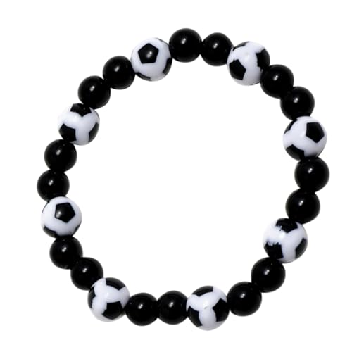 HEMOTON Fußball Armbänder Aus Kunststoffperlen Für Männer Modische Armbänder Mit Fußballperlen Für Fußballliebhaber Geschenke Für Freunde Und Partner von HEMOTON