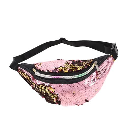 HEMOTON Pailletten-hüfttasche Für Damen Verstellbar Glänzend Sport Und Reisetasche Praktische Bauchtasche Mit Glitzerdesign Robuste Tasche Für Mädchen von HEMOTON