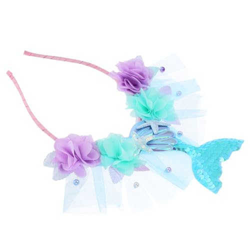 HEMOTON Meerjungfrau Stirnband Kostüm Meerjungfrau Haarband Puppe Kleid Frauen Mädchenkostüm Stirnbänder Prinzessin Meerjungfrau-kopfschmuck Party-haarschmuck Lustiges Stirnband Plastik von HEMOTON