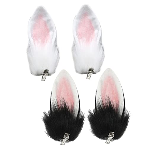 HEMOTON 2paare Hasenohr Haarspangen Cosplay Requisiten Kaninchen Ohr Kopfbedeckung Kostüm Party Accessoires Für Ostern Karneval Festivals von HEMOTON