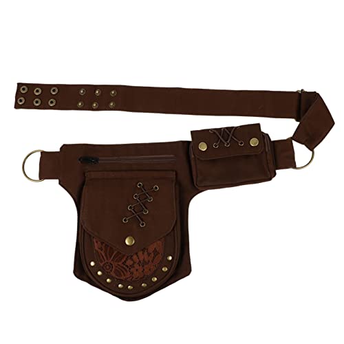 HEMOTON Handy-taillentasche Aus Baumwollstoff Vintage-Stil Groß Mit Mehreren Taschen Als Crossbody-handyhalter Für Männer Und Frauen Für Reisen Laufen Und Wandern von HEMOTON