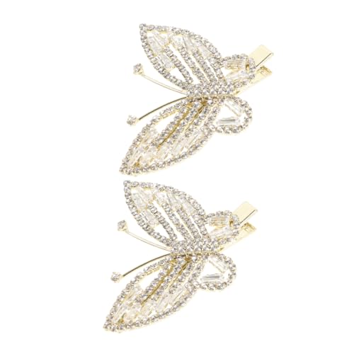 HEMOTON Retro Schmetterling Haarspangen 2 Stück Metall Clip Haarspange Schmetterling Haarschmuck Vintage Haarnadel Damen Haar Accessoire von HEMOTON