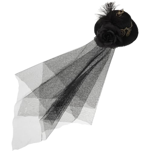 HEMOTON Steampunk-stil Billycock-hut Haarnadel-antik Gefieder-haarspange Party Haarnadel Steampunk-hut von HEMOTON