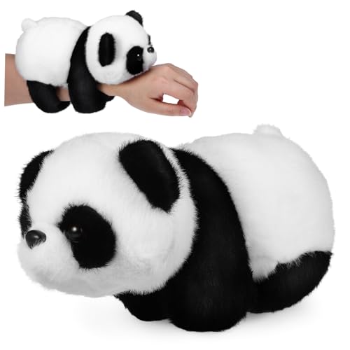 HEMOTON Tierarmband niedliche geschenke cute gifts car decoration Umarmungs-Slap-Armband Tiere Plüschtier-Schlagband Animal-Slap-Armband Huggers Slap Armband Tiere Manschette Panda Kind von HEMOTON