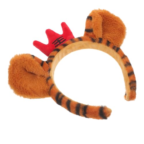 HEMOTON Tiger Ohr Haarreif für Mädchen Niedliches Tierohren Stirnband Rutschfester Bequemer Kopfschmuck für Party Festival und Alltag Vielseitiges Cosplay Accessoire mit Kleinem von HEMOTON