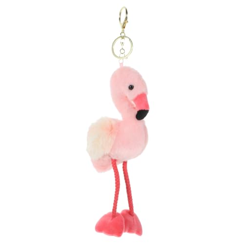 HEMOTON Plüsch Flamingo Schlüsselanhänger Mit Niedlichem Design Flauschiger Anhänger Für Taschen Rucksäcke Und Schlüsselbund Geschenkidee Für Frühling Und Sommer von HEMOTON