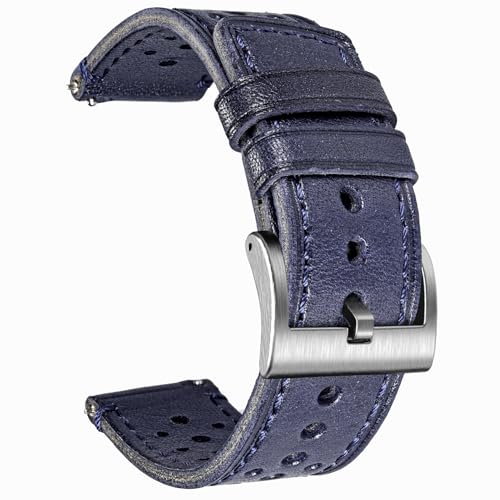 HEMSUT Quick Release Uhrenarmband, echtes perforiertes Lederarmband - Ersatz 18 20 22 24mm Uhrenarmbänder für Frauen & Männer - Edelstahlschnallen - Kompatibel mit regulären & Smart Watch Bändern HEMSUT Quick Release Uhrenarmband, echtes perforiertes Lederarmband - Ersatz 18 20 22 24mm Uhrenarmbänder für Frauen & Männer - Edelstahlschnallen - Kompatibel mit regulären & Smart Watch Bändern von HEMSUT