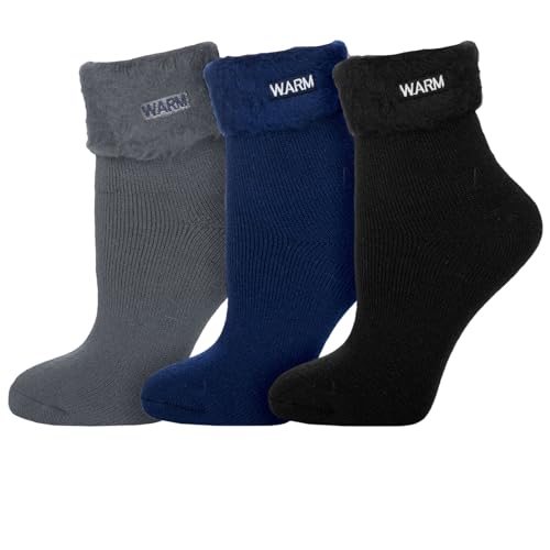 HENGBIRD Flauschige Kuschelsocken Damen Warme Bettsocken für Winter, Warme Thermosocken, Gemütliche Thermosocken Damen, Dicke Warme Kuschelsocken Wintersocken für kaltes Wetter für Frauen von HENGBIRD