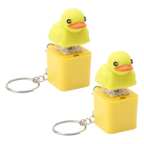 HENGBIRD Quakende ente fidget spielzeug schlüsselanhänger,That quacks quacking duck fidg Quacking Duck Zimt Toy Schlüsselanhänger, Enten Tastatur Schlüsselkaps Angst von HENGBIRD