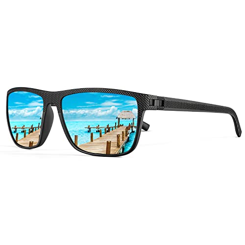 HENGOSEN Sonnenbrille Herren Damen Polarisiert Unisex Quadrat Sunglasses Leichte UV400 Schutz für Fahren von HENGOSEN