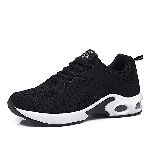 HENGVIE Damen Laufschuhe Air Atmungsaktiv Turnschuhe Schnürer Leichte Stoßfest Mode Sportschuhe Outdoor Athletisch Sneaker für Gym Walking Jogging Laufen Basketball Frühling Sommer von HENGVIE