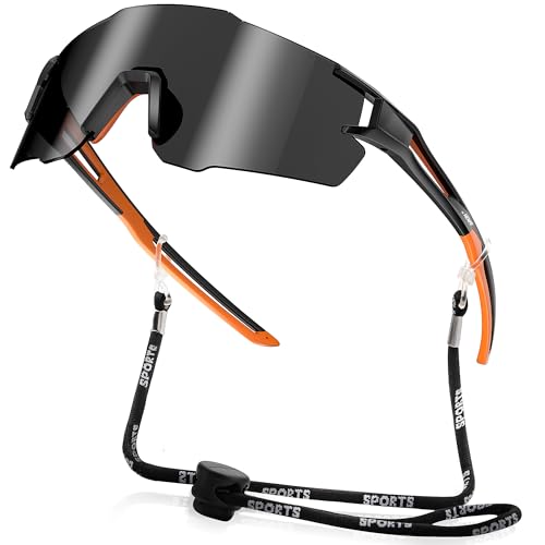 HENMI Polarisierte Fahrradbrille Sport Sonnenbrille für Herren Damen, UV400 Schutz Sportbrille mit TR90 Rahmen für Laufen,Radsport, Outdoor-Sport HENMI Polarisierte Fahrradbrille Sport Sonnenbrille für Herren Damen, UV400 Schutz Sportbrille mit TR90 Rahmen für Laufen,Radsport, Outdoor-Sport von HENMI