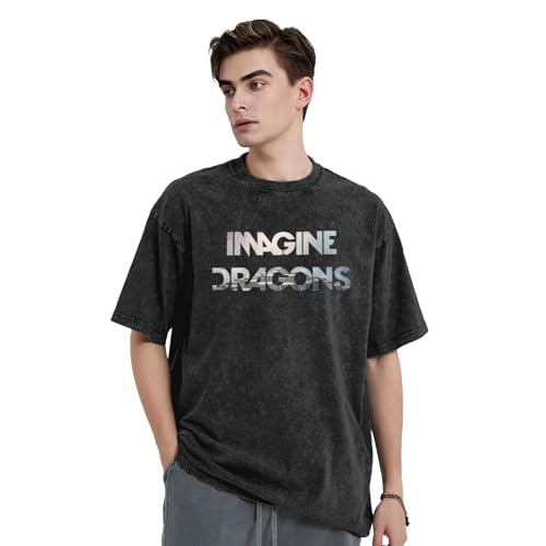 Imagine%Band Dragons* Shirts, originelle Herren-Baumwoll-Musik-Grafik-T-Shirts, Konzert-T-Shirt, übergroß, kurzärmlig, lässig, locker gewaschen, Basic-T-Shirt Small Imagine%Band Dragons* Shirts, originelle Herren-Baumwoll-Musik-Grafik-T-Shirts, Konzert-T-Shirt, übergroß, kurzärmlig, lässig, locker gewaschen, Basic-T-Shirt Small von HENQICYT