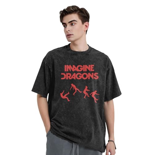 Imagine%Band Dragons* Shirts, originelle Herren-Baumwoll-Musik-Grafik-T-Shirts, Konzert-T-Shirt, übergroß, kurzärmlig, lässig, locker gewaschen, Basic-T-Shirt X-Large Imagine%Band Dragons* Shirts, originelle Herren-Baumwoll-Musik-Grafik-T-Shirts, Konzert-T-Shirt, übergroß, kurzärmlig, lässig, locker gewaschen, Basic-T-Shirt X-Large von HENQICYT