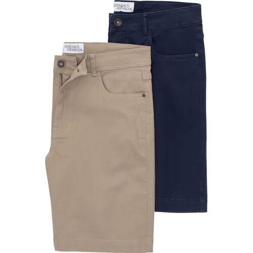 HENSON&HENSON 2er Pack 5-Pocket-Bermudas von HENSON&HENSON