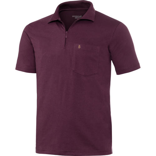 HENSON&HENSON Herren Poloshirt mit Zipper kurzarm von HENSON&HENSON