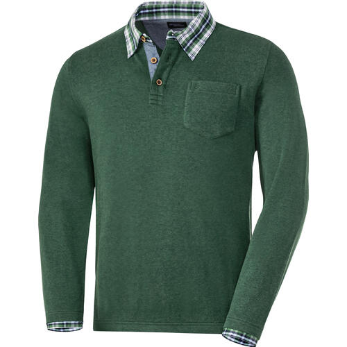 HENSON&HENSON Herren Pullover mit Hemdkragen von HENSON&HENSON