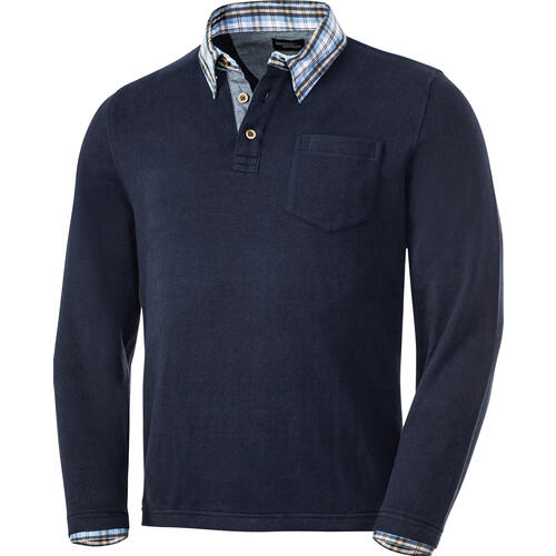 HENSON&HENSON Herren Pullover mit Hemdkragen von HENSON&HENSON