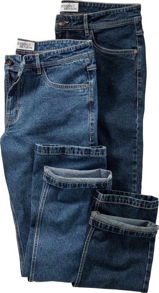 HENSON&HENSON Stretch-Jeans (Set, 2er-Pack) aus strapazierfähigem 12 oz Denim von HENSON&HENSON