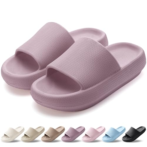 HEOAARG Badelatschen Herren Damen Rutschfest Badeschlappen Wolke Weich Schlappen Slippers Sommer Pantoletten Badesandalen Cozislides Flip Flops Innen/Außen,Rotbraun,35-36 EU HEOAARG Badelatschen Herren Damen Rutschfest Badeschlappen Wolke Weich Schlappen Slippers Sommer Pantoletten Badesandalen Cozislides Flip Flops Innen/Außen,Rotbraun,35-36 EU von HEOAARG