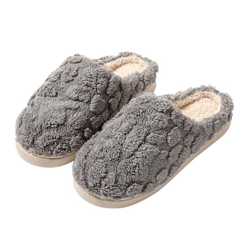 HEONSATI Halloween Hausschuhe, Unisex Urlaub Slipper Indoor Outdoor Weicherpantoffeln Lustig Print Pantoffeln Trendiger Niedliche Flauschige Plüsch Schuh Plus Samt Retro Plüschhausschuh von HEONSATI