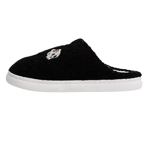 HEONSATI Hausschuhe Damen, Flauschiges Kunstalpaka Plüsch Schuh Leichte rutschfeste Pantoffeln Lustig Print Urlaub Slipper Memoryschaum Pantoffeln Trendiger Indoor Outdoor Weicherpantoffeln von HEONSATI