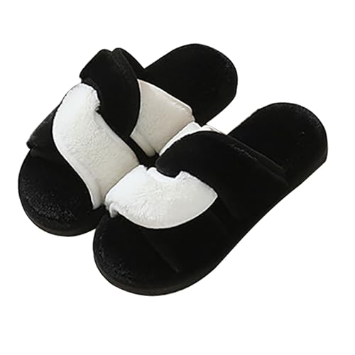 HEONSATI Hausschuhe Damen, Flauschiges Kunstalpaka Urlaub Slipper Indoor Outdoor Weicherpantoffeln Memoryschaum Plüsch Schuh Unisex Pantoffeln Trendiger Leichte rutschfeste Pantoffeln von HEONSATI